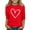 Vermilion, variant on CCRFTGI Valentine's Day 3/4 Sleeve Shirts for Girls Size 10-12 Cute Love Heart Print T-Shirt Girls Fashion Crew Neck Tee Shirts Soft Fall Spring Outfit Pink 4-5Y