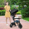 thumbnail image 2 of Costway 4-in-1 Adjustable Unisex Kids Tricycle, Metal and Plastic Black, 2 of 10