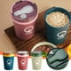 thumbnail image 1 of Taza de Sopa Portátil, Diseño de Cuchara Plegable, Recipiente Hermético para Desayuno, Apto para Microondas, Silicona Antifugas, Ideal para Oficina y Viajes, Base Antideslizante Estable, Tam, 1 of 1