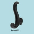 thumbnail image 2 of Renovators Supply Black Brass Single Hook 3.5" L Stylish Dolphin S Wall Mount Hanger Hooks for Hanging Coat, Robe, Keys, Towel, Hat or Jewellery Single Hooks Pack of 25, 2 of 2