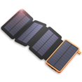 thumbnail image 1 of Cargador solar Power Bank - Cargador de teléfono solar 8000mAh Paquete de batería externa de carga rápida con 4 paneles solares portátiles, 1 of 5
