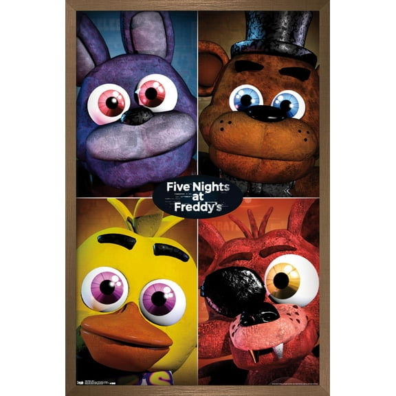 Five Nights at Freddy's - Quad Wall Poster, 22.375" x 34", Framed
