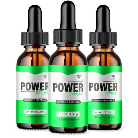 (3 Pack) Power Drops Extra Strength Supplement PowerDrops Liquid Formula (6oz)