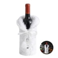 thumbnail image 3 of Toystoory Cubierta de copo de nieve para botella de vino de Navidad, bolsa de almacenamiento dorada y plateada llamativa, telas de felpa, Kits de decoración para fiestas Plata Toystoory HA027629-01, 3 of 6