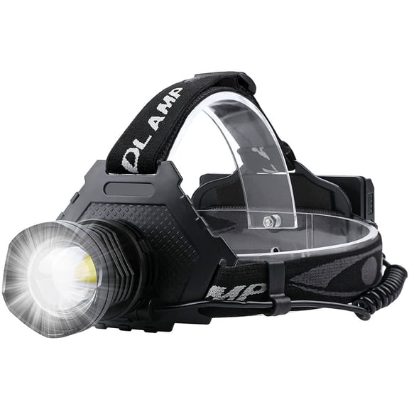LED Rechargeable Headlamp, 90000 Lumens Super Bright with 5 Modes and IPX7 Level Waterproof USB Rechargeable Headlamp, 90 Adjustable, Suitable for Outdoor Camping, Running, Cycling,Climbing, Etc