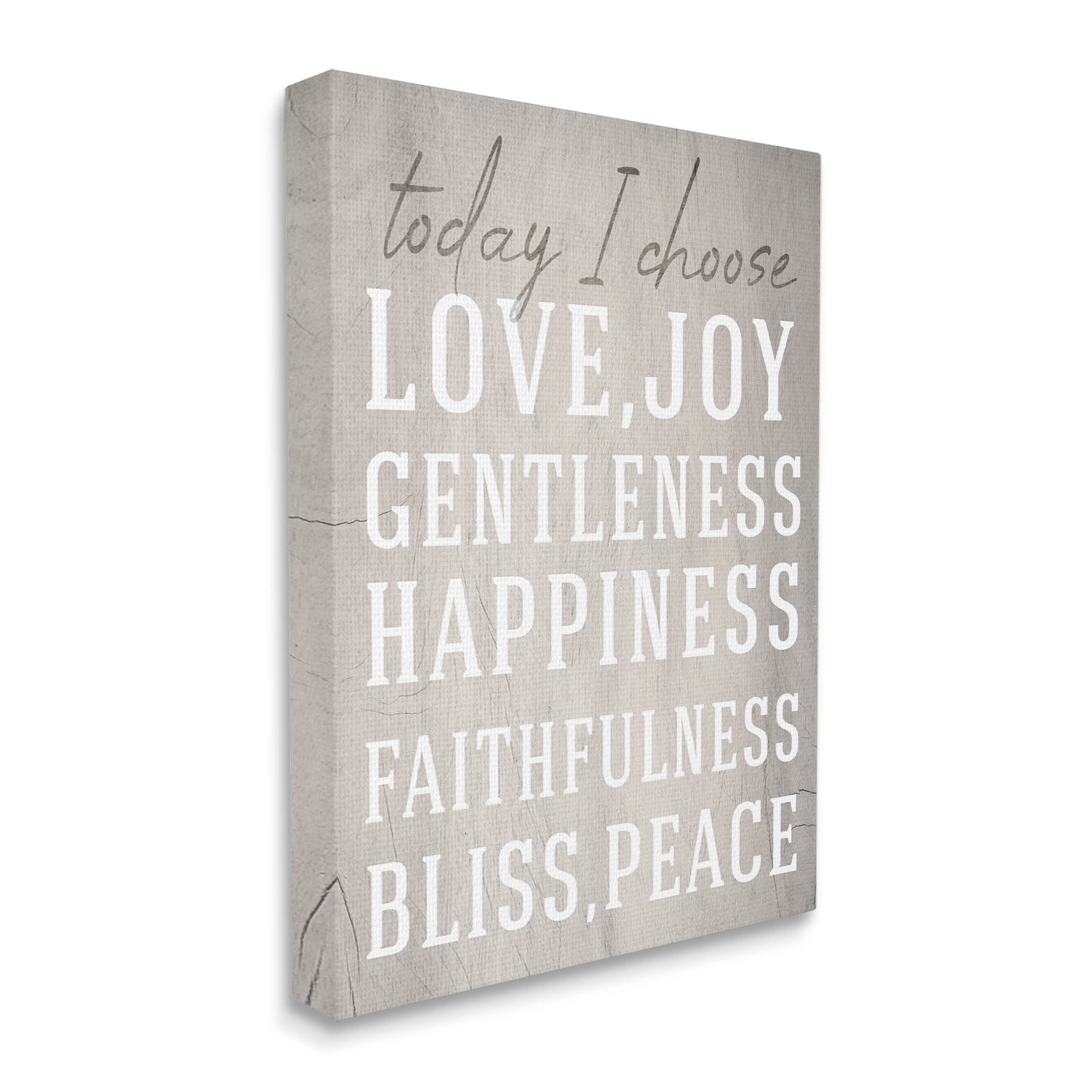 Stupell Industries Today I Choose Uplifting List Graphic Art Gallery Wrapped Canvas Print Wall Art, Design by Lil' Rue