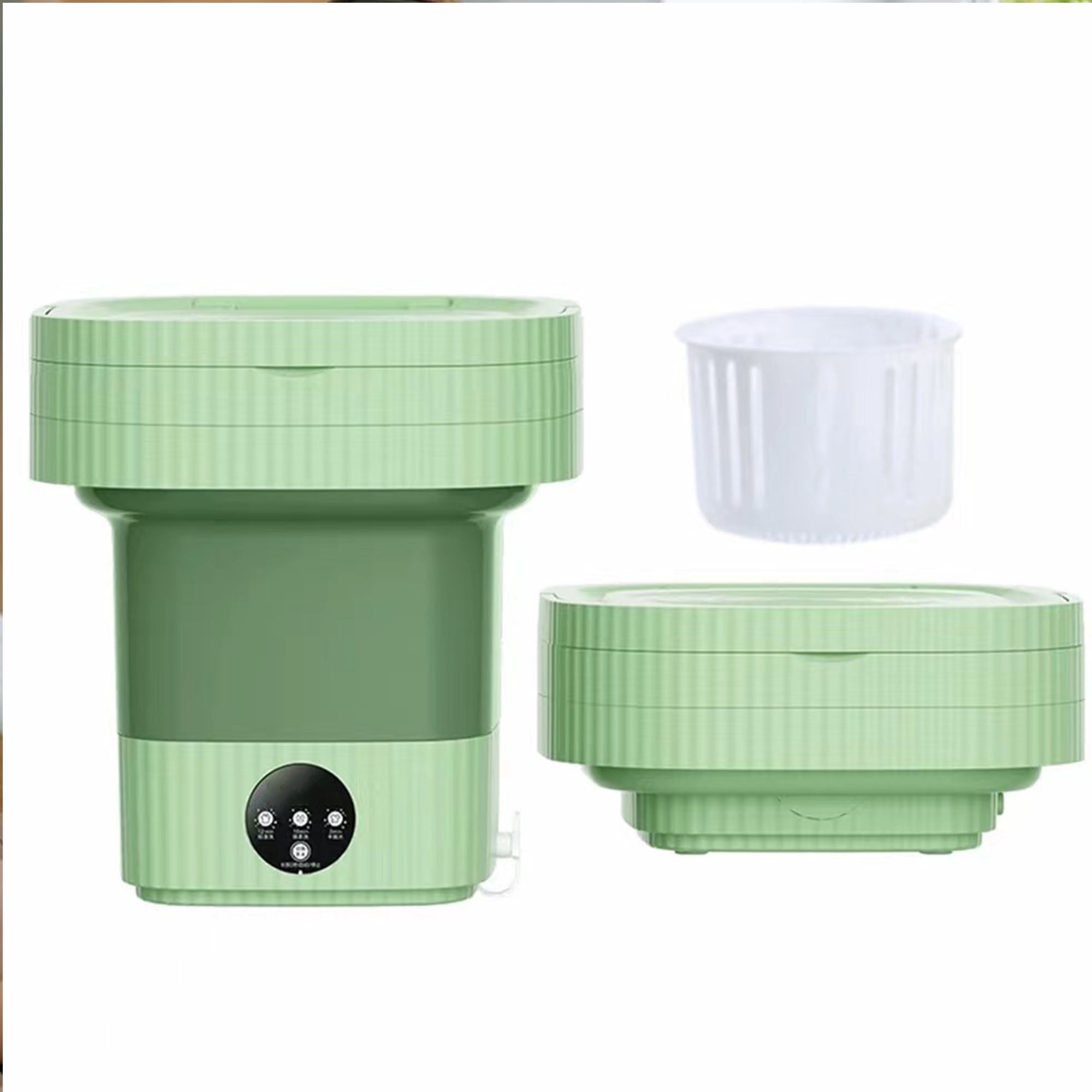 Portable Washing Machine, 10L Foldable Washer, with 3 Modes Deep Clean, Portable Washer with Gentle Spin, Suitable for Socks, Baby Clothes, Towels, Delicate(10L Purple)