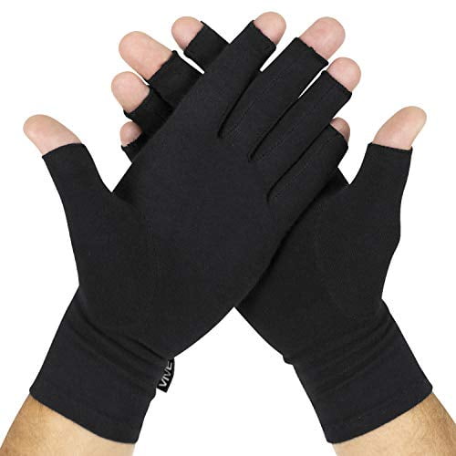 Vive Rheumatoid Arthritis Gloves Men and Women Fingerless Compression