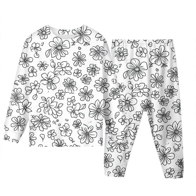 Kids DIY Hand Painted Coloring Pajama Set Interactive Homewear For Children Play And Comfortable Wear