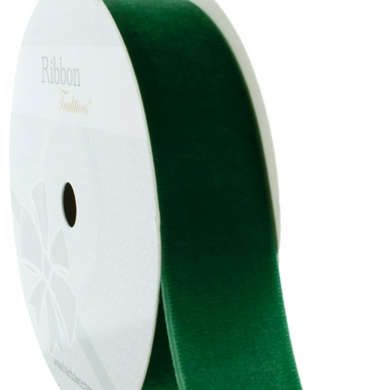 Wholesale Forest Green Velvet Ribbon - Bulk Lodengrun Swiss Velvet Ribbon