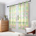 thumbnail image 2 of Yayeee Window Curtains Light Filtering 63"x42" Grommet Panel Pair Home Living Room Decor, Retro Beige Stars, 2 of 7