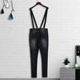 thumbnail image 4 of Pantalon Large pour Femmes Jeans Mode Couleur Unie Combinaisons Décontractées Longue Combinaison, 4 of 9