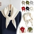 thumbnail image 2 of Knitted Triangular Shawl Scarf Outerwear Women Cape Warm Practica?? V7T5, 2 of 7