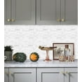 thumbnail image 4 of Peel and Stick White Marble Background Mosaic Tile Backsplash (10tiles/set), 4 of 8