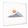 thumbnail image 2 of Designart 'Abstract Red Moon With Mountainscape' Modern Framed Art Print, 2 of 4