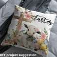 thumbnail image 2 of jejeloiu Happy Easter Fabric by the Yard 3 Yards,Sheep Dinosaur Egg Sewing Fabric,Country Flower Floral Fabric for Sewing For Child,Microfiber Bedroom Decor, 2 of 6