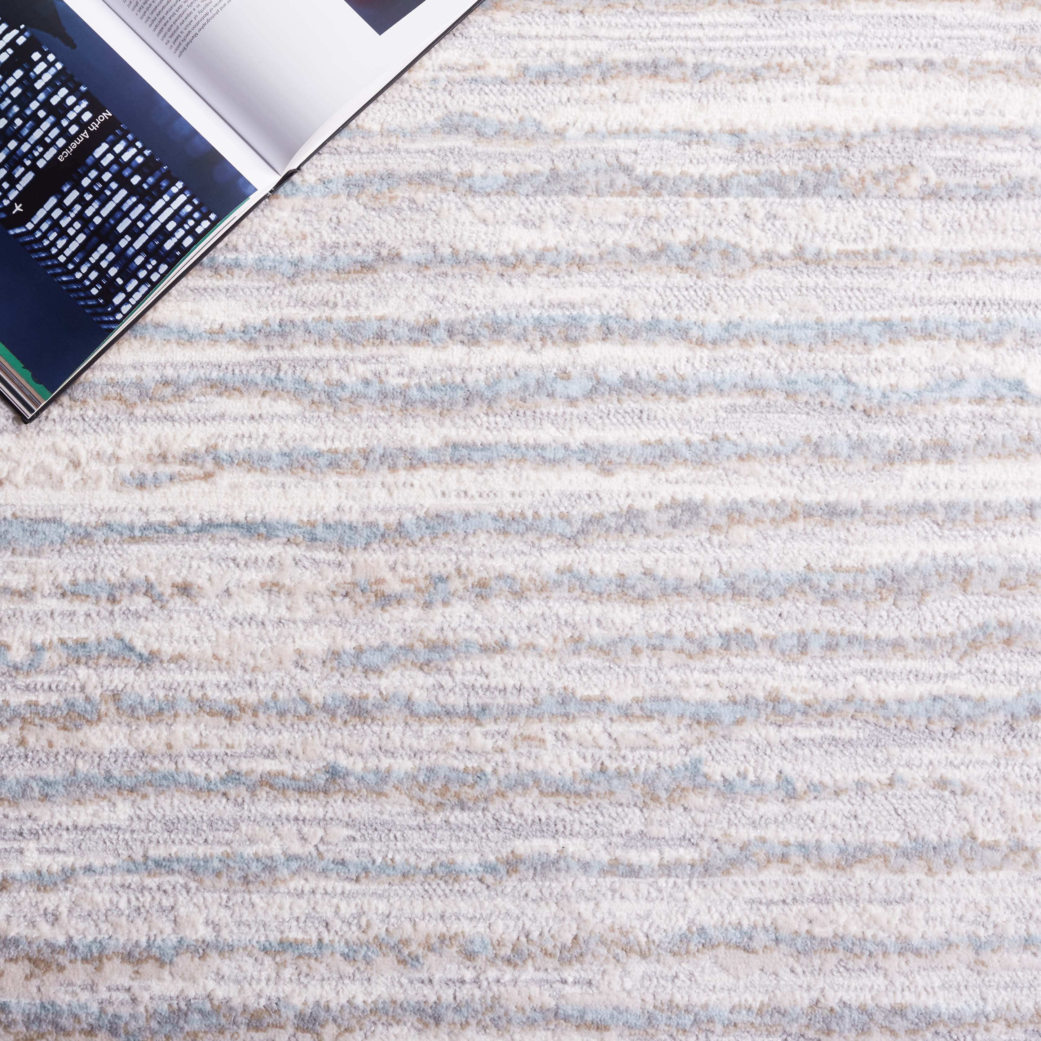 SAFAVIEH Lagoon Jarred Diamond Area Rug, Grey/Blue, 8' x 10'