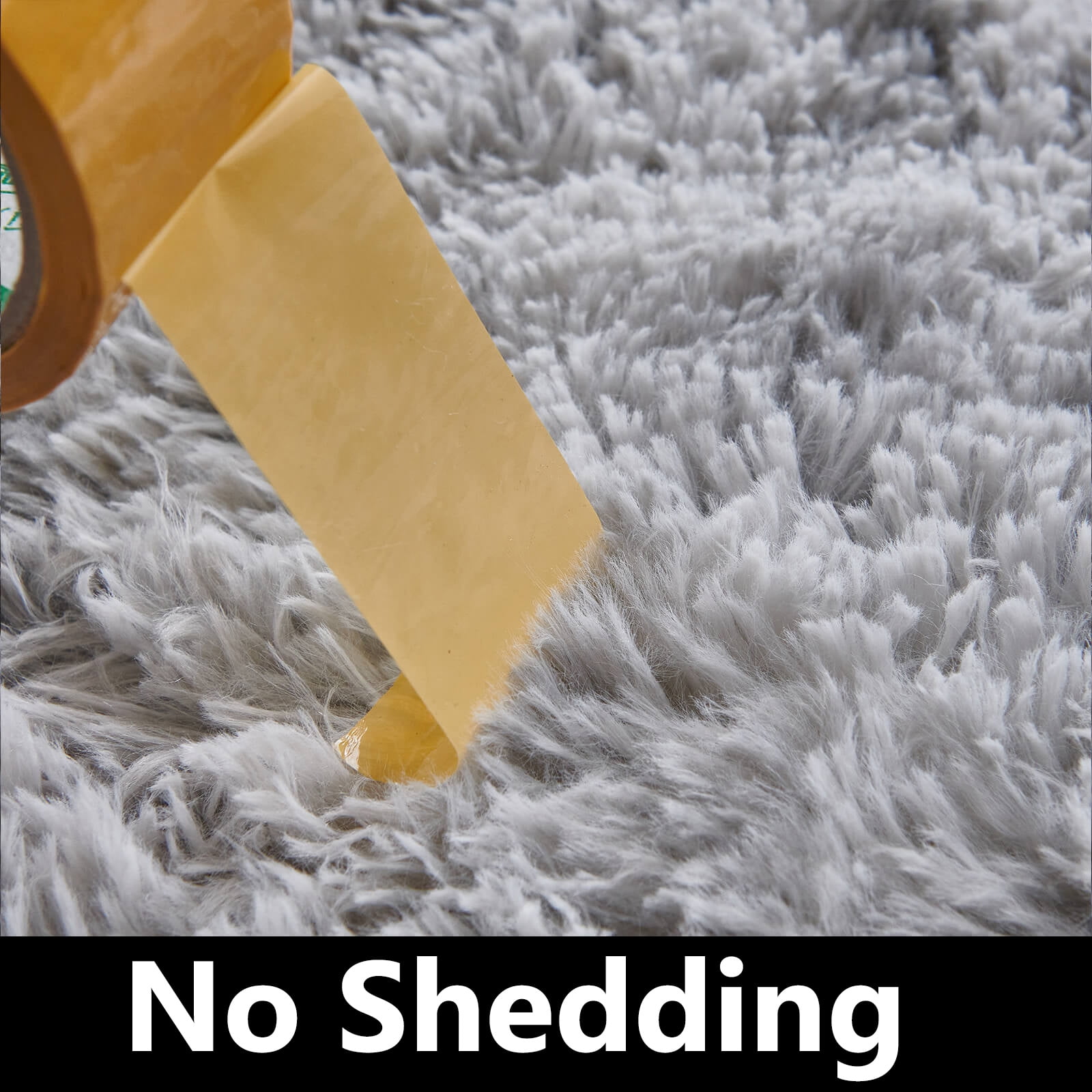 BRICHOEE 6x9 Feet Modern Indoor Home Living Room Area Rugs, Anti-Skid Soft Fluffy Shag Fur Bedroom Rugs for Kids Playroom Decor Tie-Dyed Light Grey