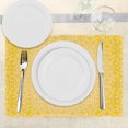 thumbnail image 3 of Ambesonne Yellow Place Mats Set of 4, Floral Victorian Retro, Standard Size, Yellow, 3 of 6