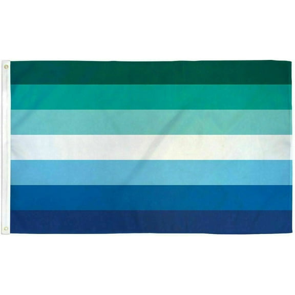 ANT Enterprises 3' x 5' 150 Denier Polyester Gay Male Rainbow Outdoor Flag, UV Resistant