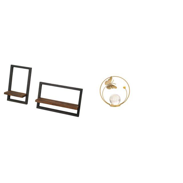 Estantes de pared para almacenamiento,Estantes flotantes de madera Estantes de pared de madera,Estatua de bola de cristal,Estatuas de bolas de cristal para decoración del
