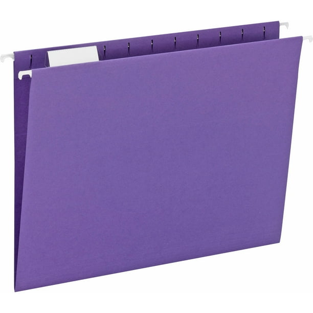 Smead Colored Hanging Folders 1/5 Cut Tabs Purple 25/BX Letter