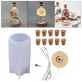 thumbnail image 4 of de resina ligera en apariencia de botella, de fundición de resina, s de silicona DIY ornamentos para la decoración de la del Luz blanca Gloria Molde de resina de bombilla, 4 of 9