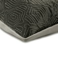 thumbnail image 2 of The HomeCentric Decorative Pillow Cover Grey Euro Size Pillowcases Pack of 2, 24x24 inch Faux Leather & Suede Pillow Case&nbsp;Cover Pillow Covers with Trellis & Quilted Geometriced-Transfixed, 2 of 3