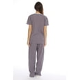 thumbnail image 3 of Just Love Women's Nurse Scrub Sets - Mock Wrap Style for Comfort and Style (Steel Grey With Aqua Trim, Medium), 3 of 3