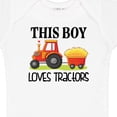 thumbnail image 4 of Inktastic Farming Cute Boy Loves Tractors Boys Baby Bodysuit, 4 of 5