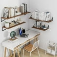 thumbnail image 2 of Rustic Floating Shelves for Wall W x D Wood Deep Wall Shelves Set of Wide Floating Bookshelf for Living Room Kitchen Office Bedroom Storage & Decoration wi, 2 of 7