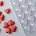thumbnail image 5 of Heart-Shaped 21-Cavity Chocolate Mold, Transparent Plastic Candy Mold for DIY Chocolates Jelly, Reusable Baking Tool for Homemade Treats, 10.83x5.31 Inch, 5 of 7
