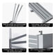 thumbnail image 4 of Yuarrent Barra de toallero ajustable RecabLeght montada en la pared 180 ° para toallero de cocina colgador de riel de baño organizador de almacenamiento Juegos de accesorios de baño Blanco Yuarrent HA003590-01, 4 of 6