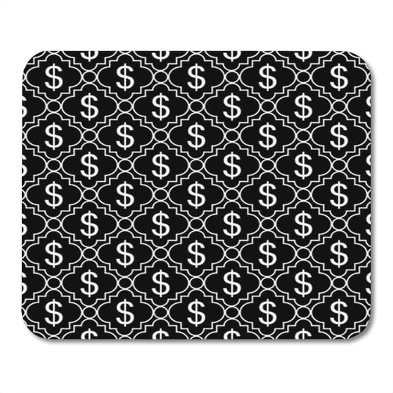 SIDONKU Colorful Black and White Dollar Sign Pattern That is Mousepad Mouse Pad Mouse Mat 9x10 inch