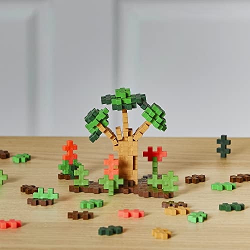 PLUS PLUS - Tubo de Juego Abierto - Mezcla Jungla de 240 Piezas - Construcción de Tallo de PLUS PLUS PLUS PLUS