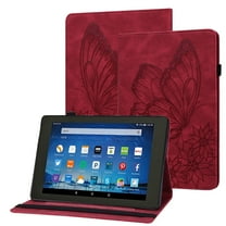 XYX Case for Kindle Fire Max 11 (13th Generation, 2023 Release), Retro Butterfly Slim Folio Stand Cover (Red)