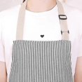 thumbnail image 3 of 2 Pack Kitchen Cooking Aprons, Adjustable Soft Chef Apron with 2 Pockets for Men Women (Black/Brown Stripes), 3 of 5