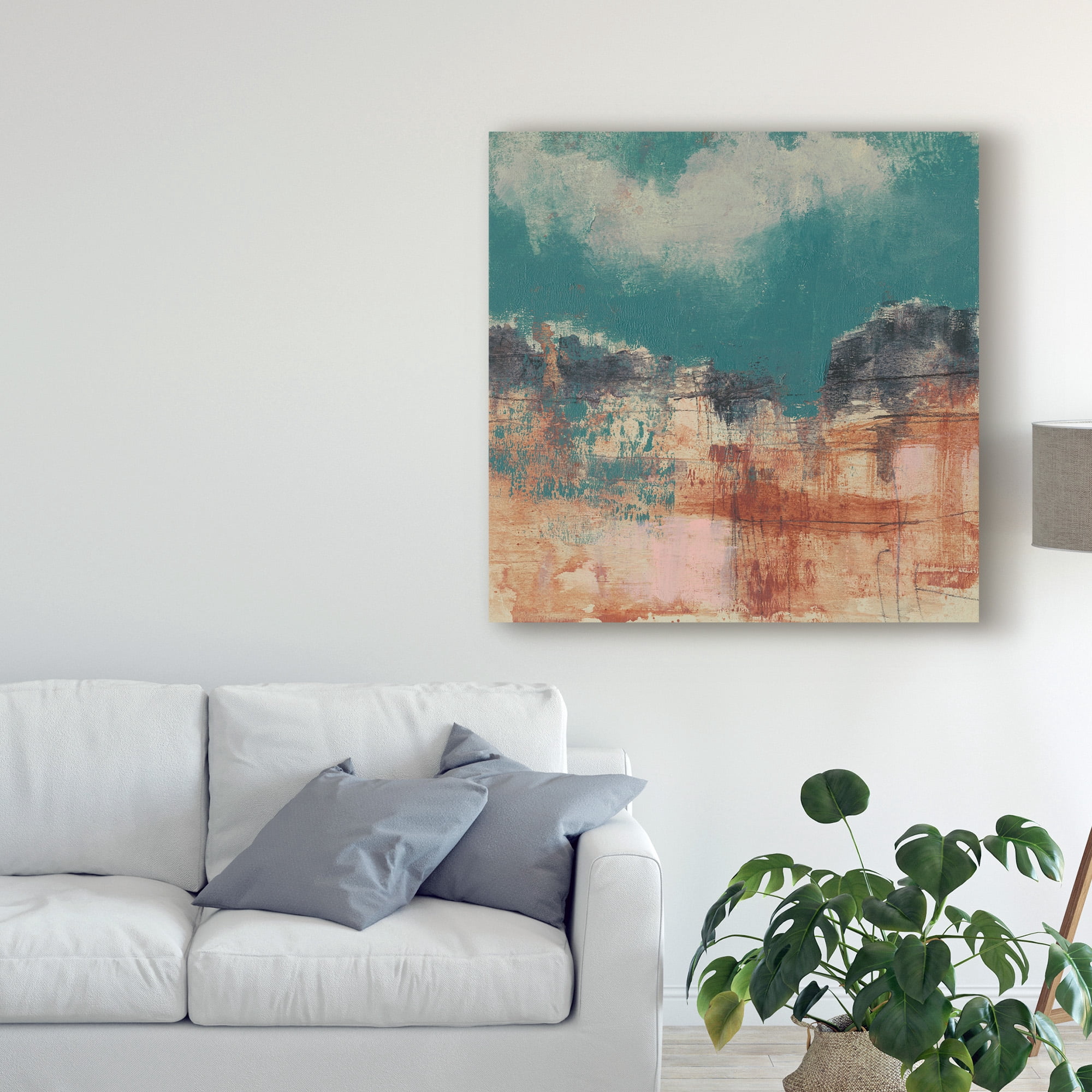 Trademark Fine Art 'Teal Sky I' Canvas Art by Jennifer Goldberger
