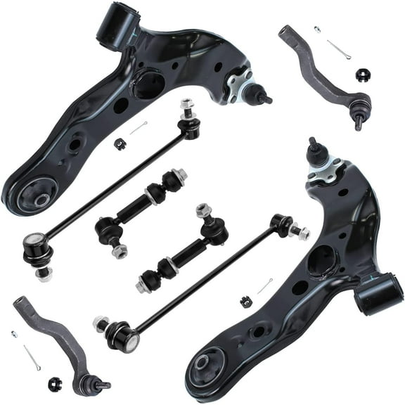Detroit Axle - Front and Rear Lower Control Arms w/ Ball Joints Outer Tie Rods Sway Bar Links Replacement for 2006-2018 Toyota RAV4