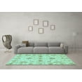 thumbnail image 3 of Ahgly Company Indoor Square Oriental Light Blue Traditional Area Rugs, 5' Square, 3 of 4