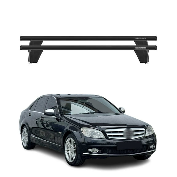 Fix Point Roof Racks for Mercedes C Class W204 Sedan 2010-2014 Alu Black