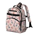 thumbnail image 2 of Husky and Floral Pink Pattern Backpack for School, Cute School Bag with Adjustable Shoulder Straps and Padded Back, 15.25"x11.5"x5.25", 2 of 5