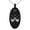 Black, variant on Stainless Steel Letter W Initial 3D Monogram Engraved Small Oval Charm Pendant Necklace