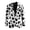 Color Leopard Print, variant on Men's Open Front Jackets Suit with 2 Pockets Color Leopard Print Long Sleeve One Button Blazer Breathable Sport Business Daily Coat,S