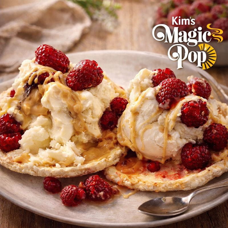 Kim's Magic Pop Freshly Popped Rice Cakes | Vegan | Whole Wheat | 12 Bags | 15 Cakes per Bag | Low Carb, Sugar Free, Fat Free, Natural, Multigrain Korean Snack
