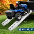thumbnail image 2 of BeesClover Aluminum Ramps, 6000 Lbs, Heavy-Duty Ramps with Top Hook Attaching End, Universal Loading Ramp for Motorcycle, Tractor, ATV/UTV, Trucks, Lawn Mower, 60" L x 14" W x 6" H, 2Pcs, 2 of 5