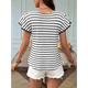thumbnail image 5 of Blusas de Punto de Corta para Mujer, Cuello Redondo de Verano con Volantes, , Talla XXL, 5 of 10