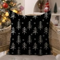 thumbnail image 2 of Christmas Pillow Covers 18x18 Inch Set of 2 White Lines Christmas Tree Decorative Black Throw Pillows Winter Christmas Decor for Home Couch ST-008A18, 2 of 6