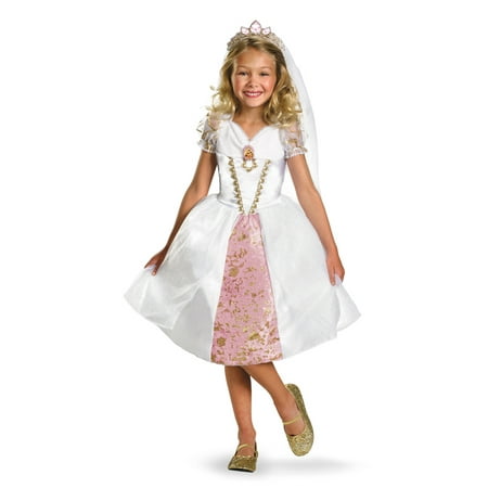 Disguise Kids Tangled Rapunzel Wedding Gown Girls Bride Halloween Costume