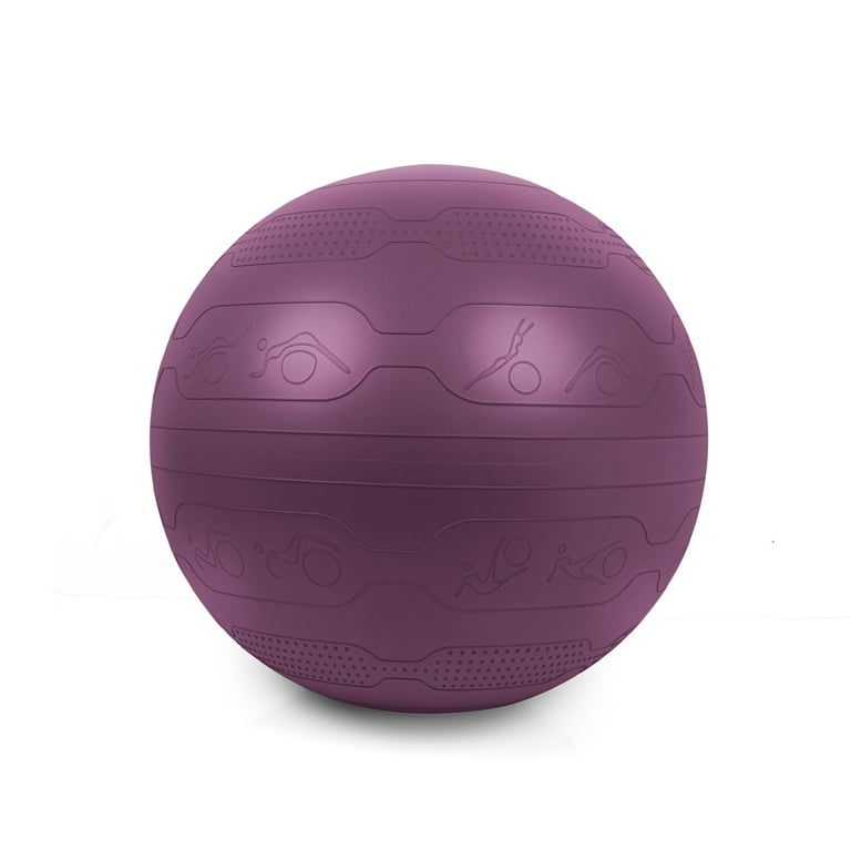 Athletic Works Yoga Ball 65cm, Anti-Burst, Embossed Exercises for